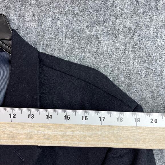 T. Harris London Mens Sport Coat 44 L Navy Blue Wool Cashmere - Picture 4 of 10